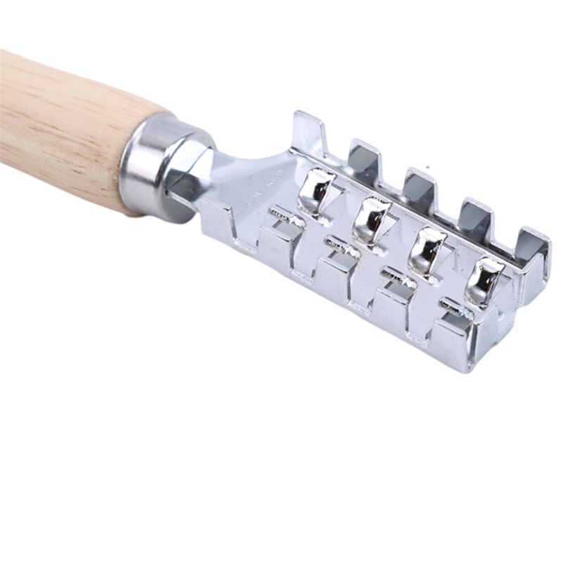 Stainless Steel Multifunctional Wooden Handle Fish Scale Shaving Fish Scale Scraper Seafood Meat Cleaning Tool