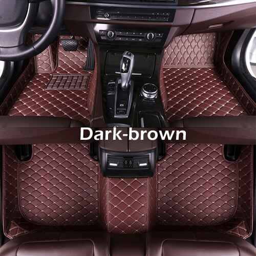 Alfombrillas de cuero para coche Infiniti QX60, , , , , , almohadillas personalizadas para pies, alfombra para automóvil: Dark brown