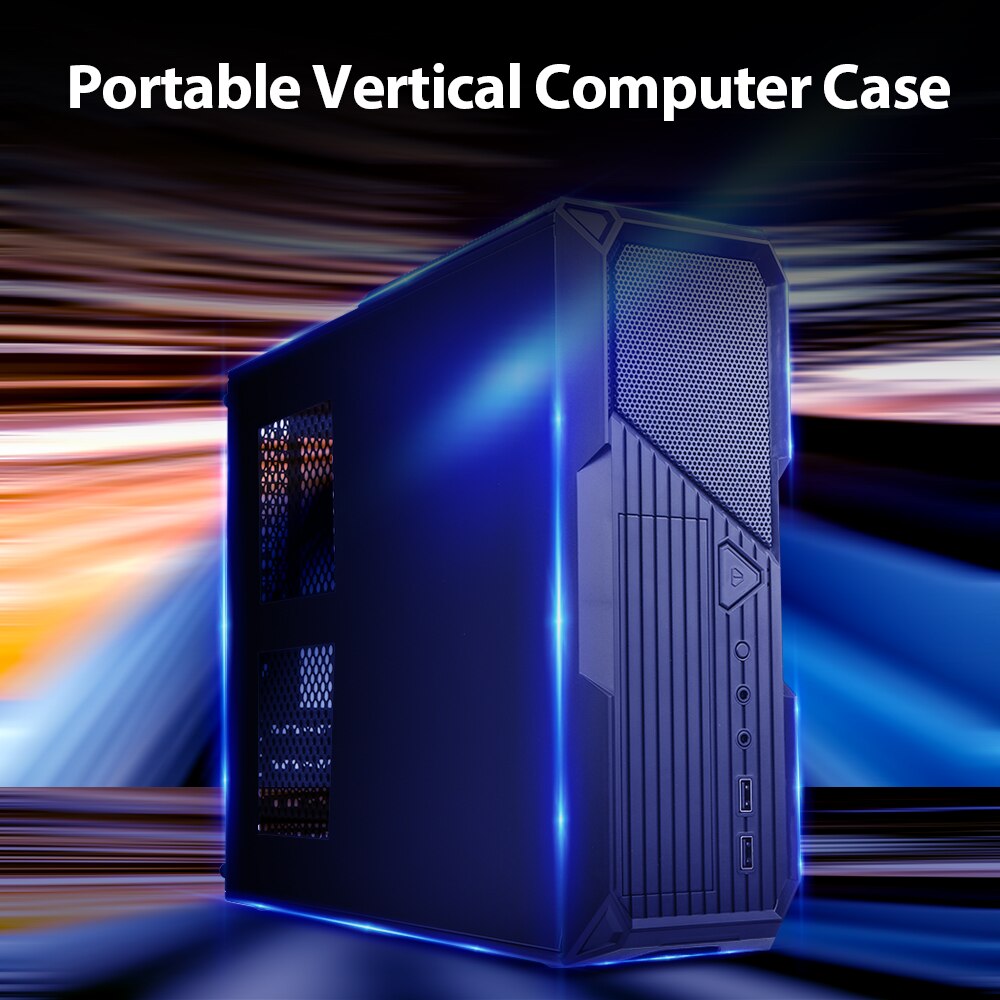 Portable Vertical Computer Case Support Micro-ATX/ITX Motherborad Halfheight Graphics Card 8cm Height CPU Radiator Computer Case