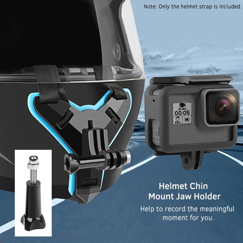 Correa para casco de motocicleta, soporte de cámara para AKASO Campark, GoPro Hero 7, 6, 5, Black Hero 4/3, 360