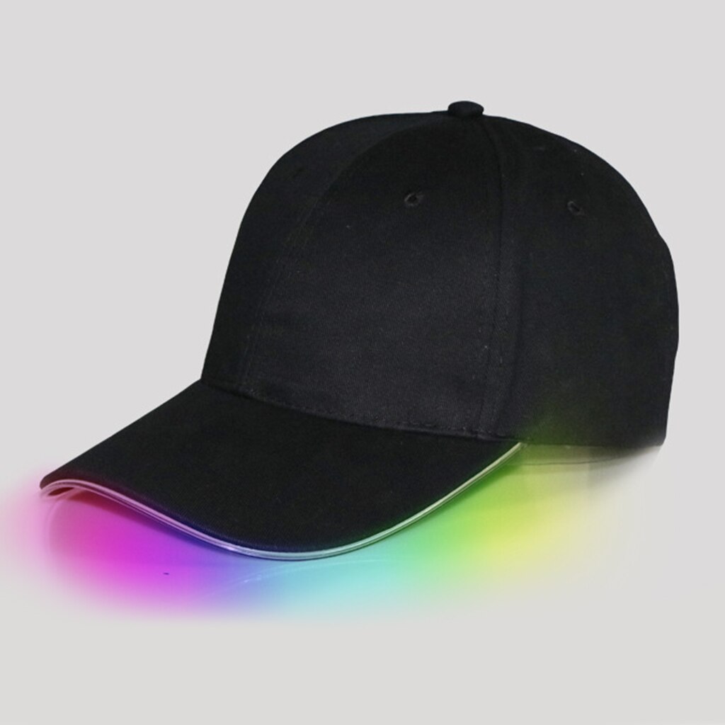 Ultra Bright LED Baseball Cap Optical Fiber Glowing Hat Hip-Hop
