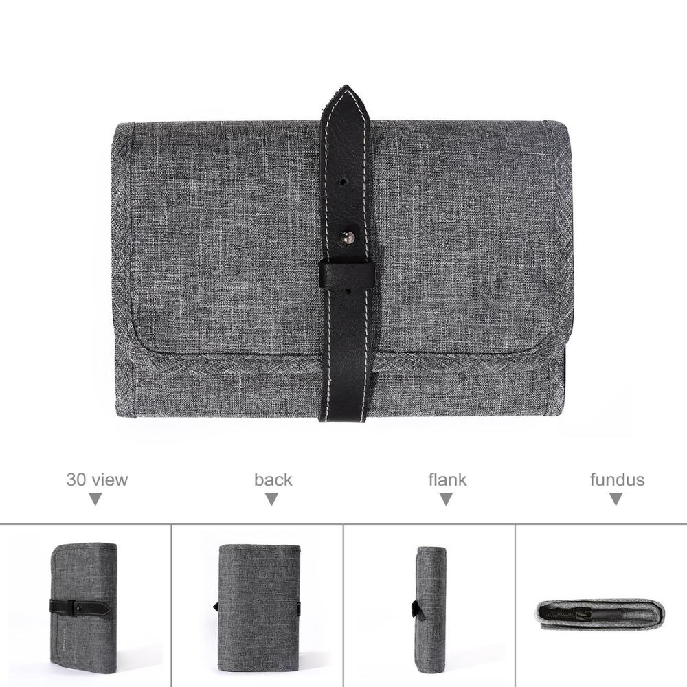 Reisorganizer tas, elektronische accessoires kabel oprolbaar opbergvak draagbare apparatuur draagtas voor oplaadsnoeren sd-kaarten