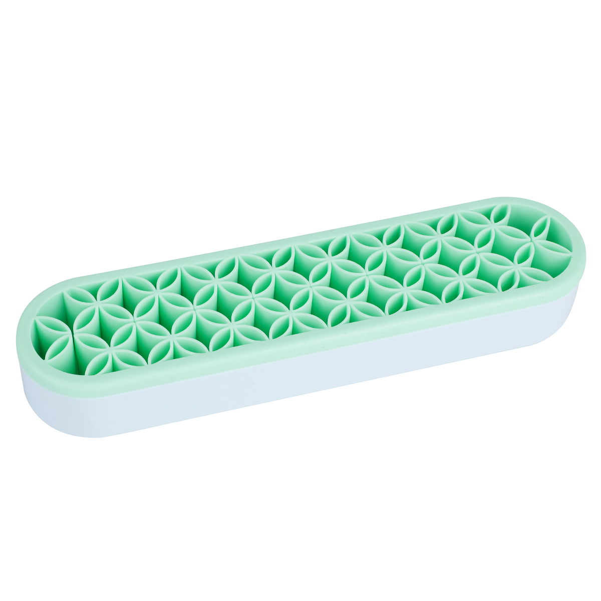 Silicon Nail Brush Makeup Brush Display Stand Rack Storage Case Brush Drying Shelf Brush Holder Make UP Holder Organizer: green