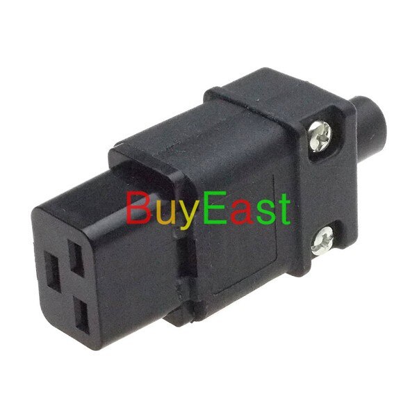 IEC-60320 C19 Female Receptale Power Cord Connector Rewireable Plug 100~250V 16A