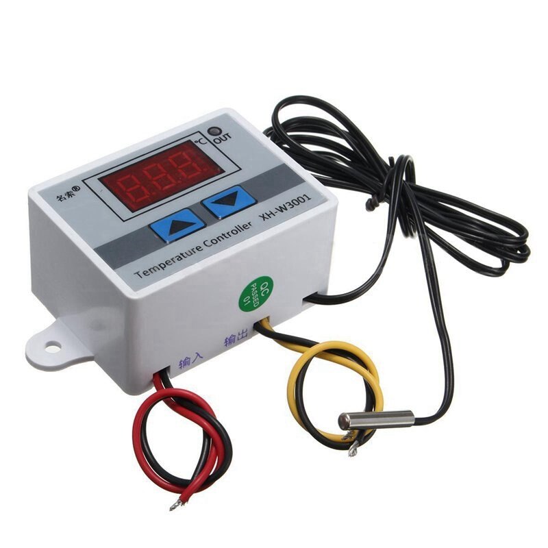 220V Digital LED Temperature Controller 10A Thermostat Control with Switch Digital Display Incubation Controller