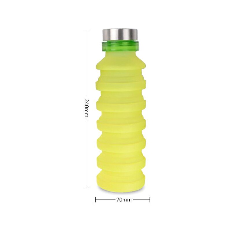 550ML de silicona plegable café taza botella para beber viaje al aire libre plegable taza MF