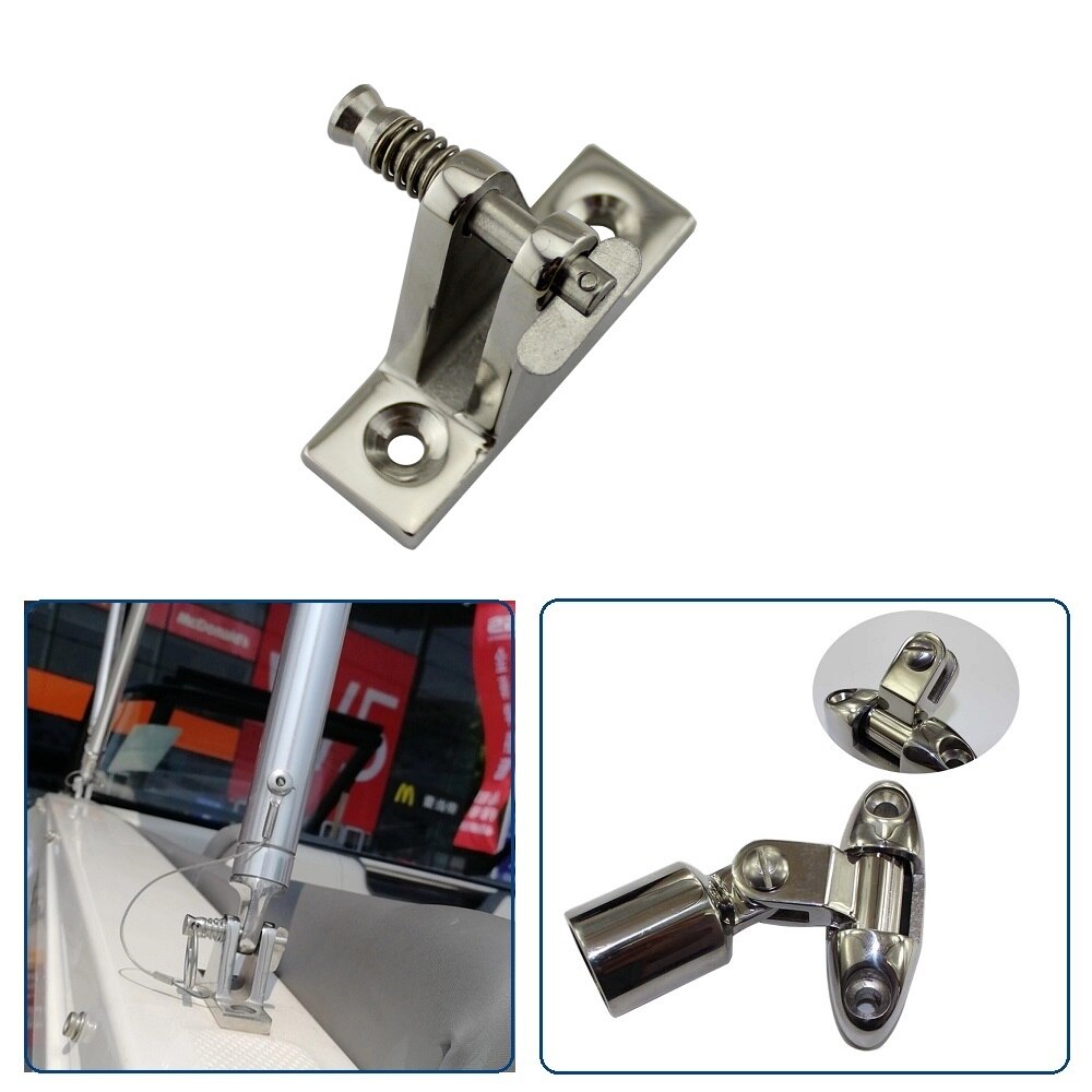 60mm Stainless Steel 316 Side Mount Deck Hinge With Quick Release Pin And Bolt Ring For Marine Boat Yacht Hardware Accessories