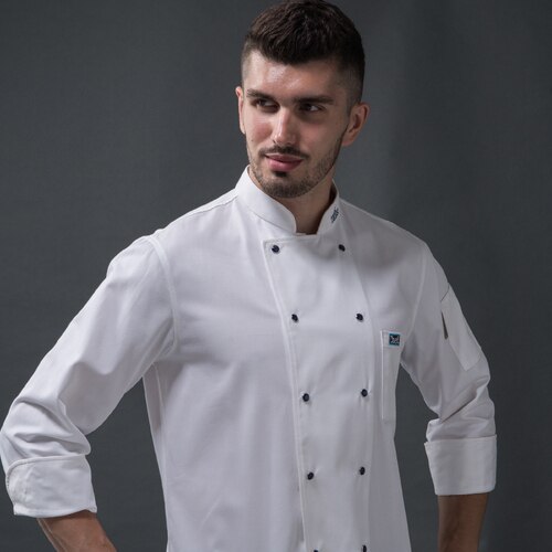 Restaurant mannen chef jas lange mouw kithchen bakkerij werkkleding winter restaurant uniform chef jas: white / M