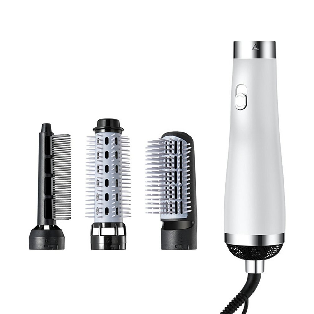 Hair Dryer Brush All-in-One Air Brush For Drying Straightening Curling Hair Volumizer Blow Dryer Brush Hair Styler Brush: White / EU