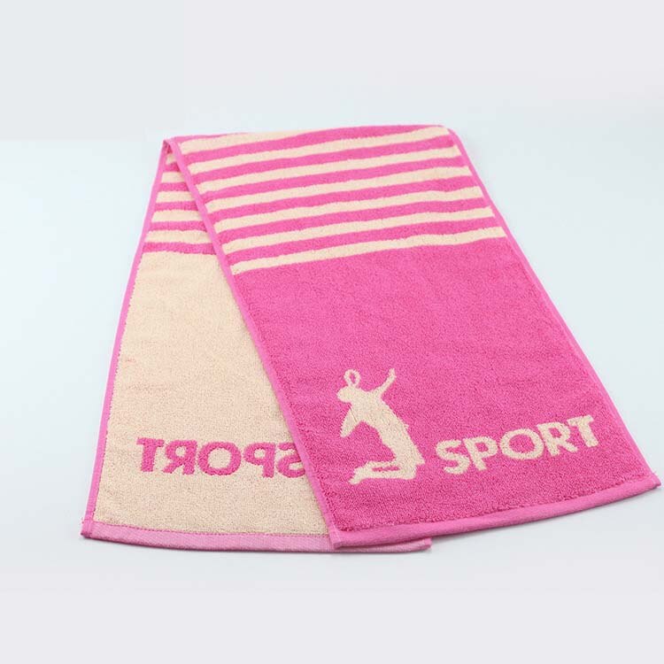 Bomuldsgarnfarvet sportshåndklæde badminton jacquard sportshætte gym svedhåndklæde: 01