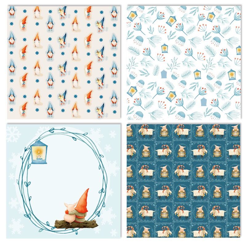 24 Sheets winter christmas Scrapbooking Pads Paper Origami Art Background Paper Card Making DIY Scrapbook Paper Craft C1030