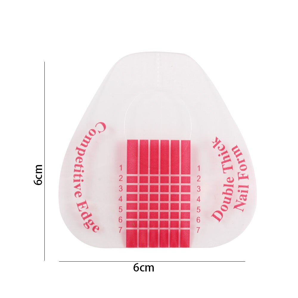 Nail Forms Extension Acryl Franse Curve Sticker Uv Gel Gebouw Zelfklevende Manicure Pvc Clear Red Nail Form