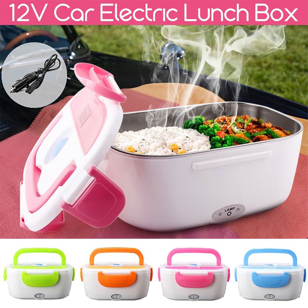 Portable Electric Heater Lunch Box Car Plug Food Bento Storage Container Warmer