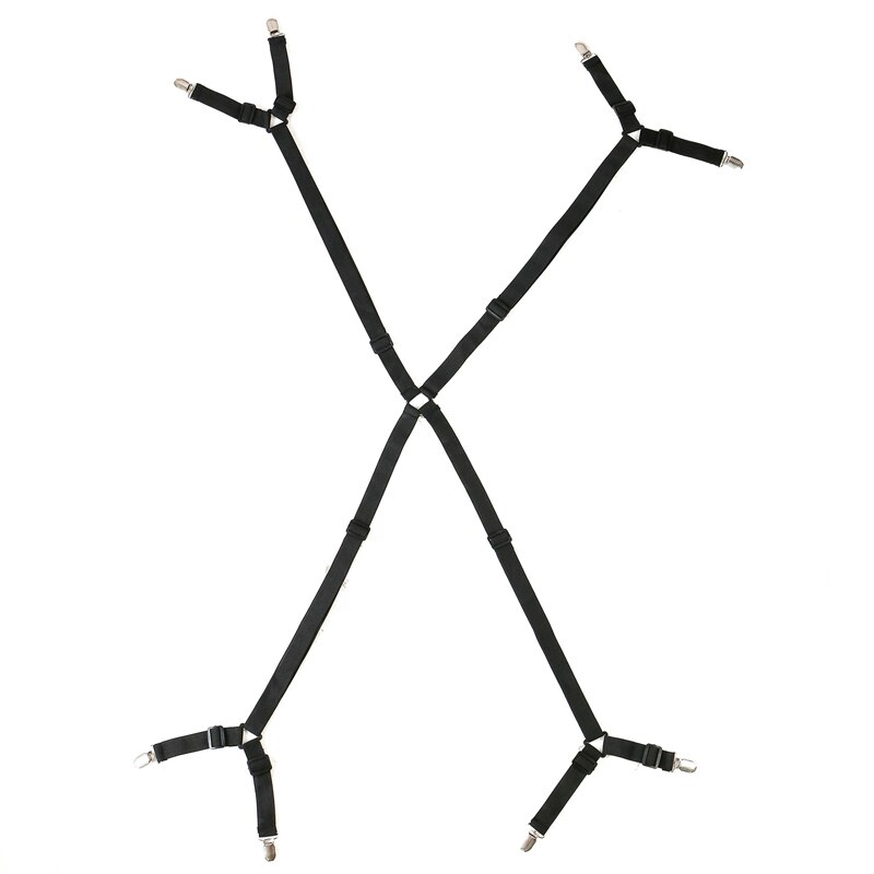 Laken Clips Zwart Wit Kriskras Verstelbare Bed Hoeslaken Bandjes Fixing Antislip Riemverbinder Thuis Gadgets