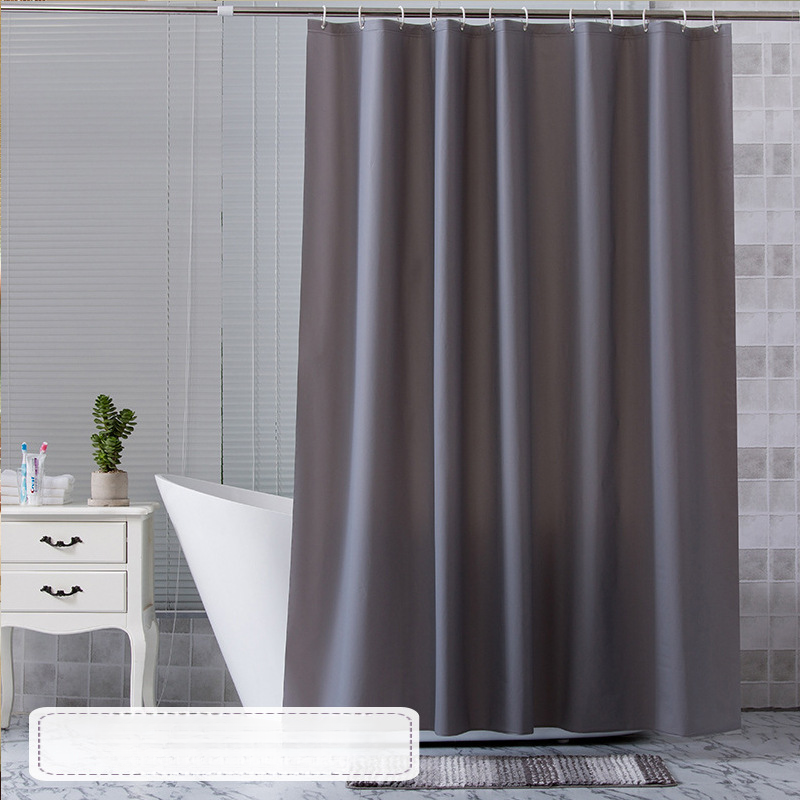Badeværelsesforhæng vandtæt og meldugsikker ensfarvet bruseforhæng stof badeværelse varmt forhæng badeværelsesforhæng: 180*230cm / Hvid