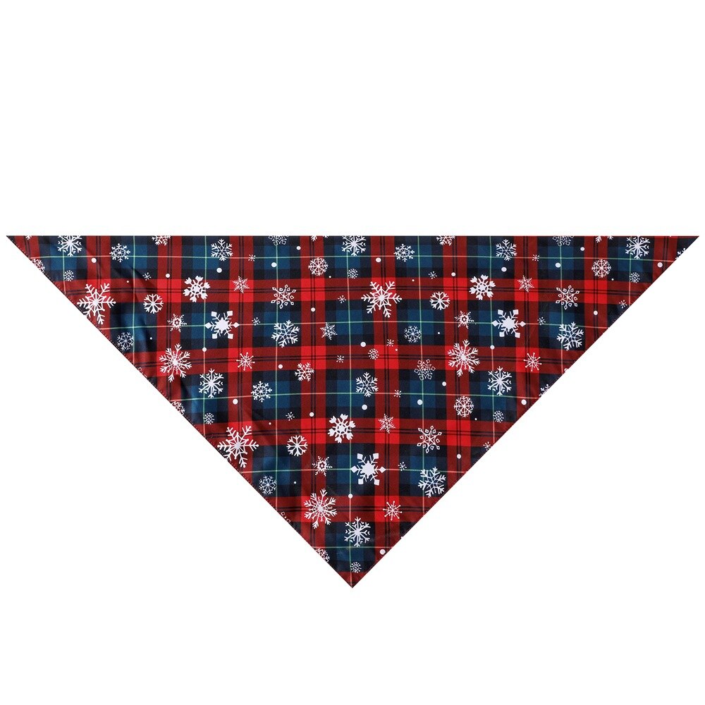 Kerst Plaid Hond Bandana Klassieke Plaid Sneeuwvlok Pet Driehoekige Slabbetjes Sjaal Huisdieren Beauty Accessoires Kraag