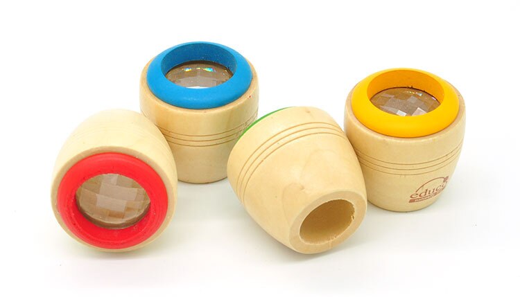 Houten Klassieke Bee-eye Interessant Effect Magic Caleidoscoop Educatief Kinderen Leren Puzzel Speelgoed Willekeurig Sturen