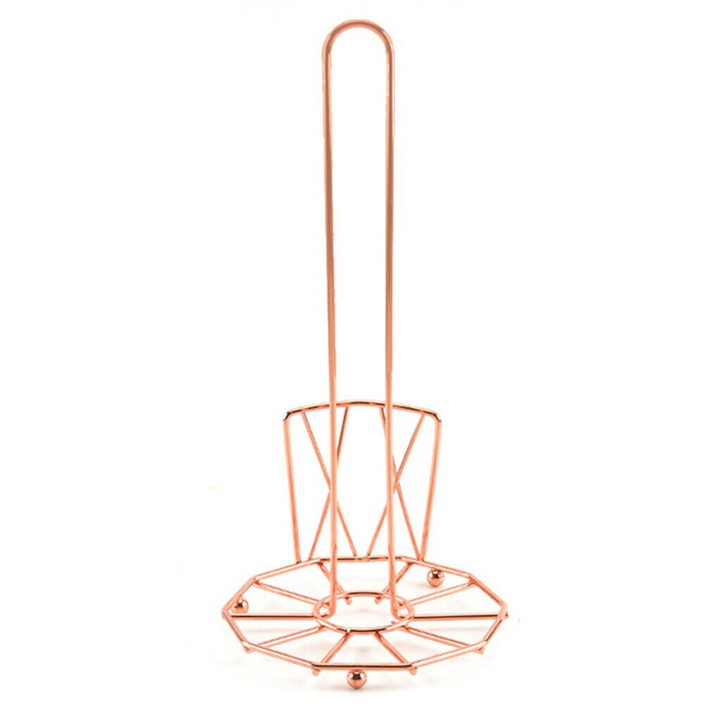 Bathroom Toilet Paper Roll Holder Stand Storage Organizer Rack for Home Kitchen DIN889: Rose Gold