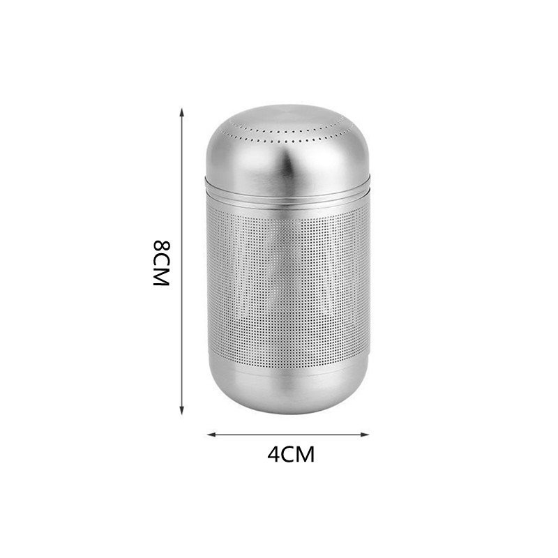 Infusor de té de acero inoxidable, difusor de hojas de té, colador de bola de condimentos de especias, tetera, filtro de café de malla fina, accesorios de cocina: Gris claro