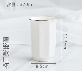 Keramische Badkamer Accessoires Set Bad Douche Wassen Pak Wc Reinigingsborstel Lotion Zeepdispenser Tandenborstelhouder Zeep Lade: Cup