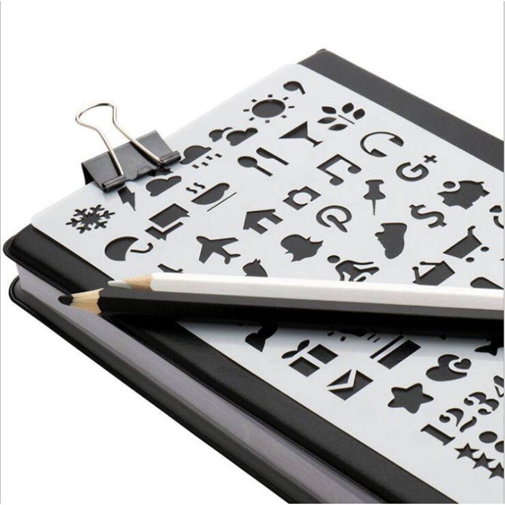 12/20Pcs Bullet Journal Stencil Plastic Planner DIY Drawing Template Diary Craft A6 Lazy Painting Template Ruler PET Template