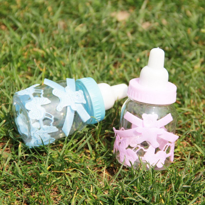Cx -12 stk baby shower dåb barnedåb fødselsdagsfest levering slik æske børn sutteflaske
