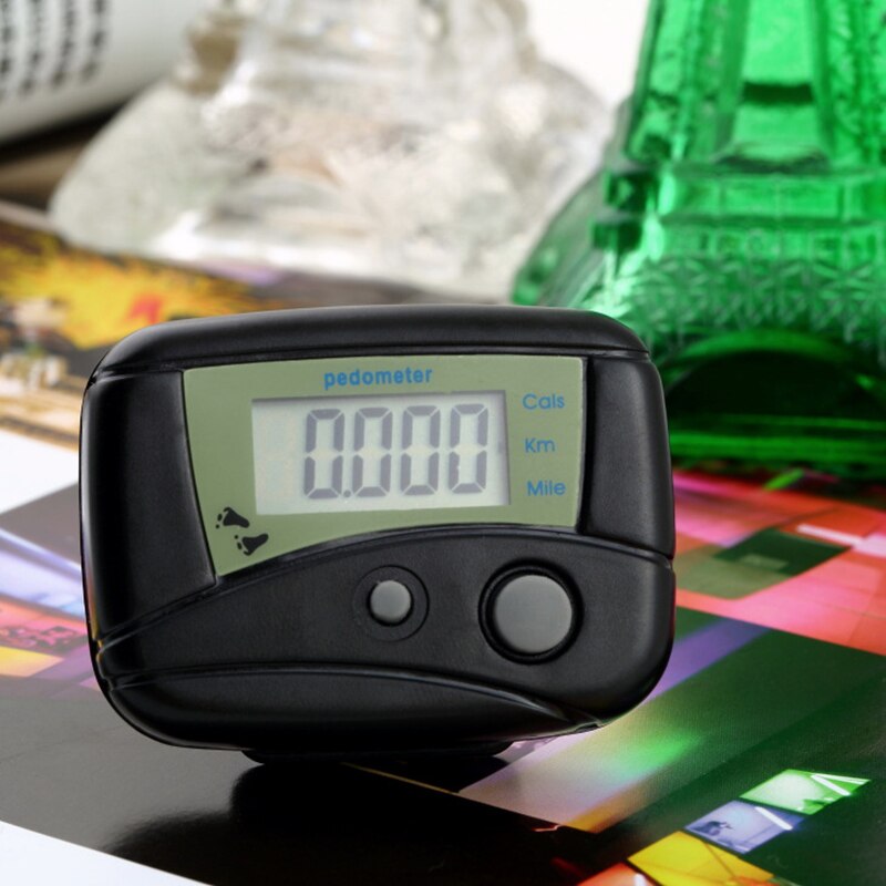 LCD Run Step Pedometer Walking Distance Counter Passometer Walking Distance Counter ABS Gym Calorie Tracker for Outdoor Sports