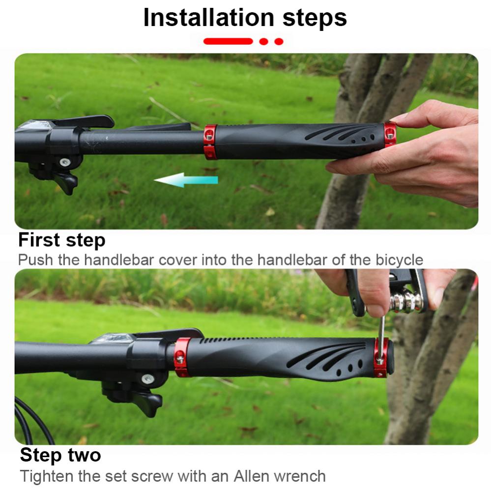 2pcs Bike Handlebar Grips Bicycle Handle Grips Ergonomic Double Fixation for Mountain Bike