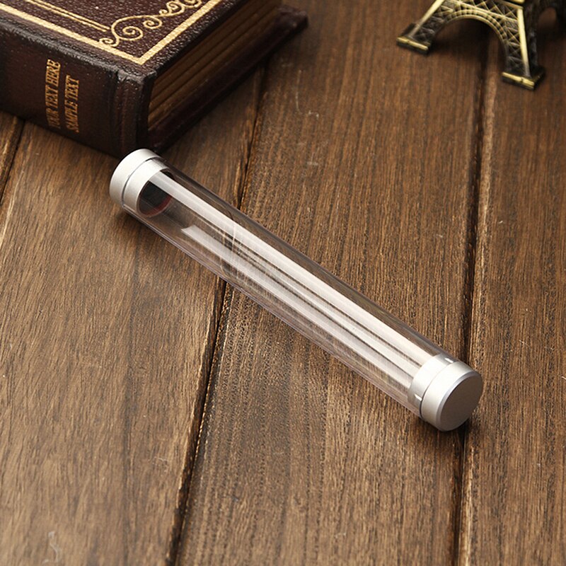 1 Pcs Plastic Transparent Tube Pen Case Pen Storage Box Fountain Pen Display Box Stationery Supplies: Default Title
