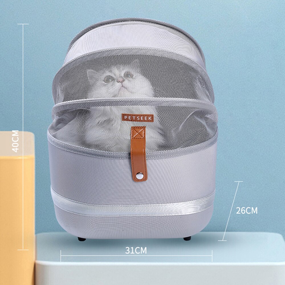 NICREW-mochila portátil transpirable para transportar mascotas, bolsa de transporte de viaje para cachorros, accesorios para gatos