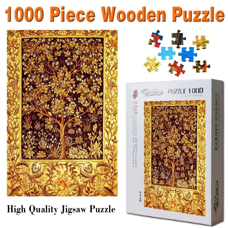 De Boom Van Het Leven 1000/1500 stuks Houten Puzzel Volwassen Legpuzzels Educatief Speelgoed voor Kinderen puzzels Assembleren Decoratie