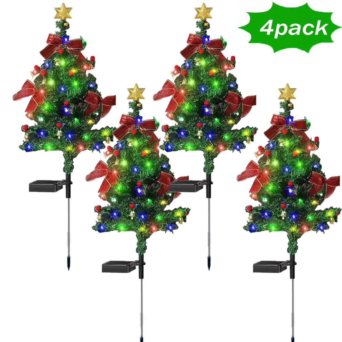 Red Rose Solar Lamp Ground Outdoor Waterproof Yard Power LED Artificial Flower Light for Courtyard Landscape Garden Decoration: RGB