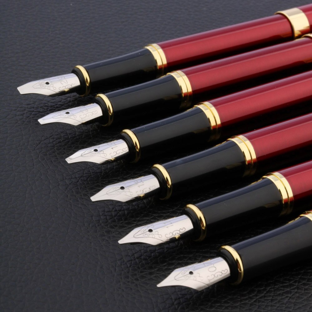 metal parallel Fountain Pen red golden 388 copperplate calligraphy Gothic art body art Flat Stationery Office school supplies