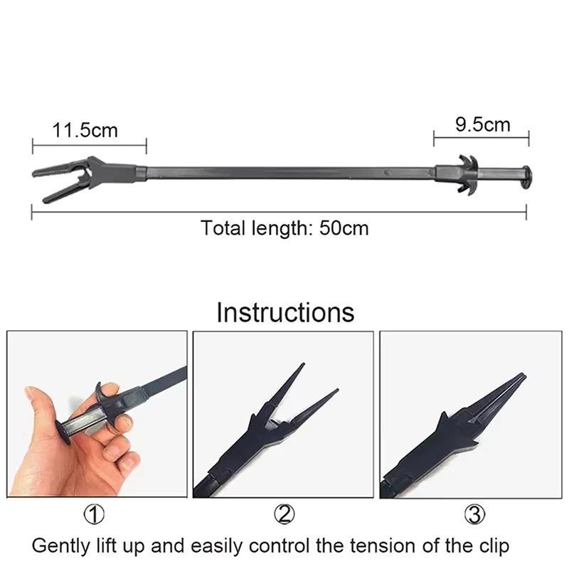 Pinzas de plástico para acuario de 50Cm, herramientas de limpieza multiusos para alimentación de pecera, herramienta de limpieza con Clip, accesorios para acuario