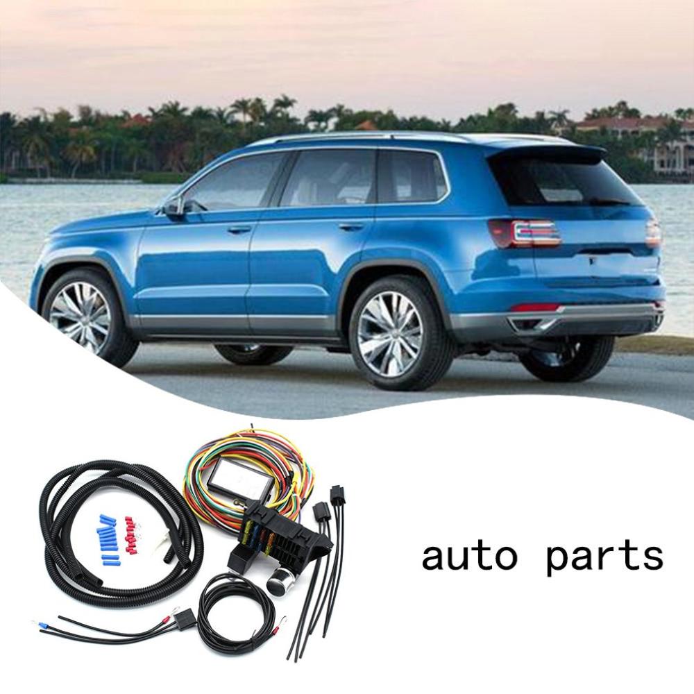 8 Circuit Universal Wire Harness Muscle Car Rod Street Rod Rat Rod SI-AT52002 Color Wiring Harness