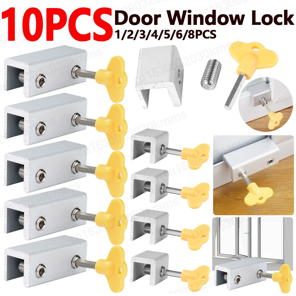 Tope de banda deslizante para puertas, cerrojo de seguridad antirrobo para puertas de gabinete, puerta corredera para ventana, bebés y niños