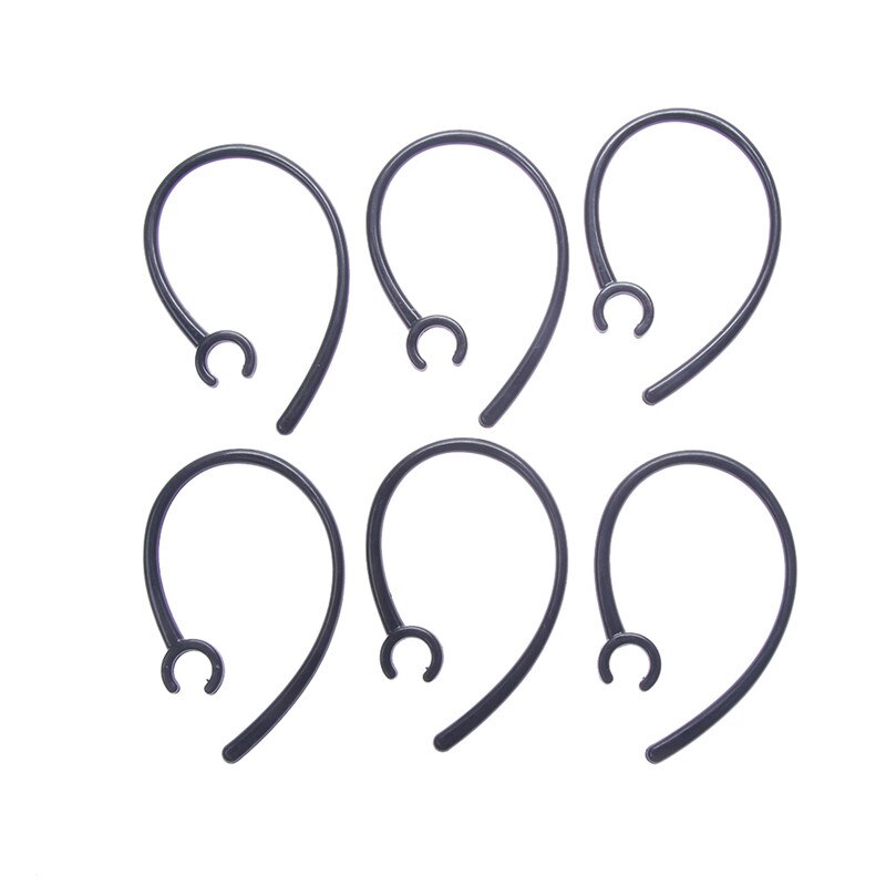 10-Pack Replacement Earhooks For Bluetooth Headsets – Black, Universal Fit X3