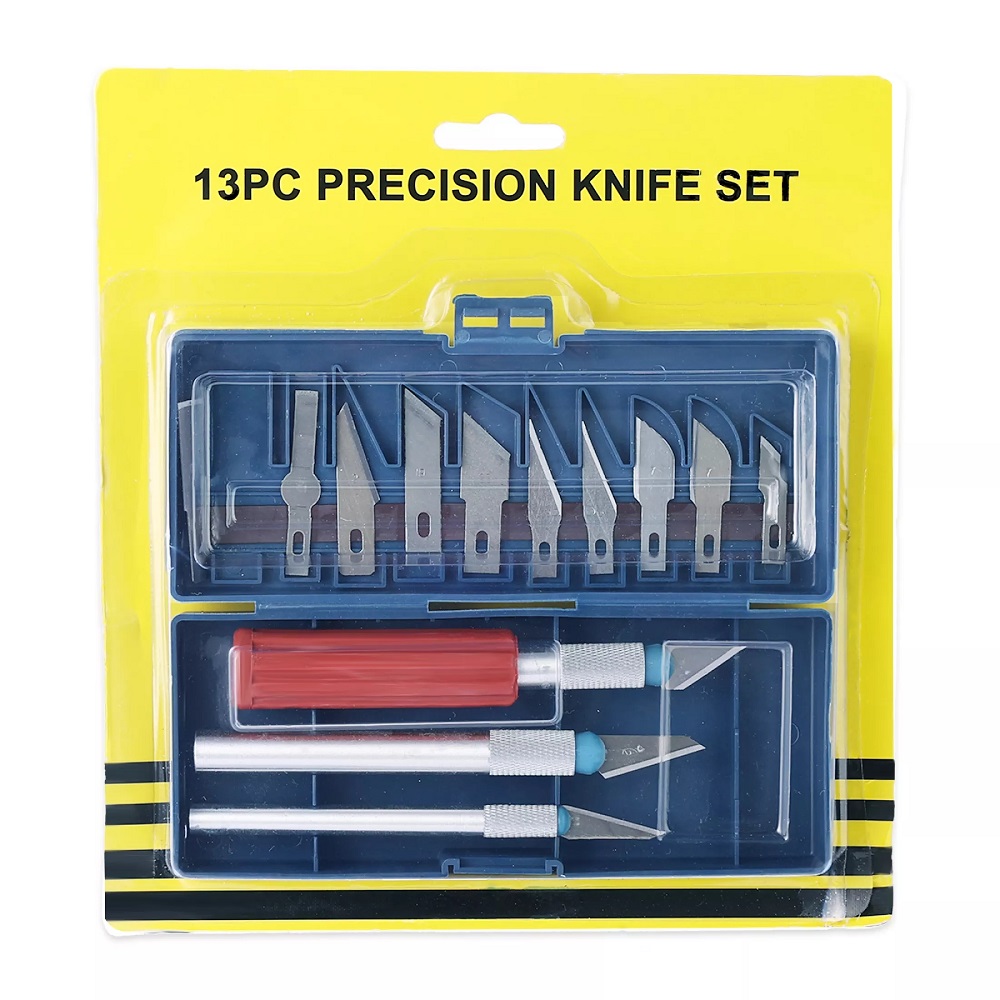 Juego de cuchillos de precisión duraderos, arcilla polimérica, multifunción, para tallar artesanías, juego de herramientas de arte para esculpir, 9/13 piezas: 13pcs with box