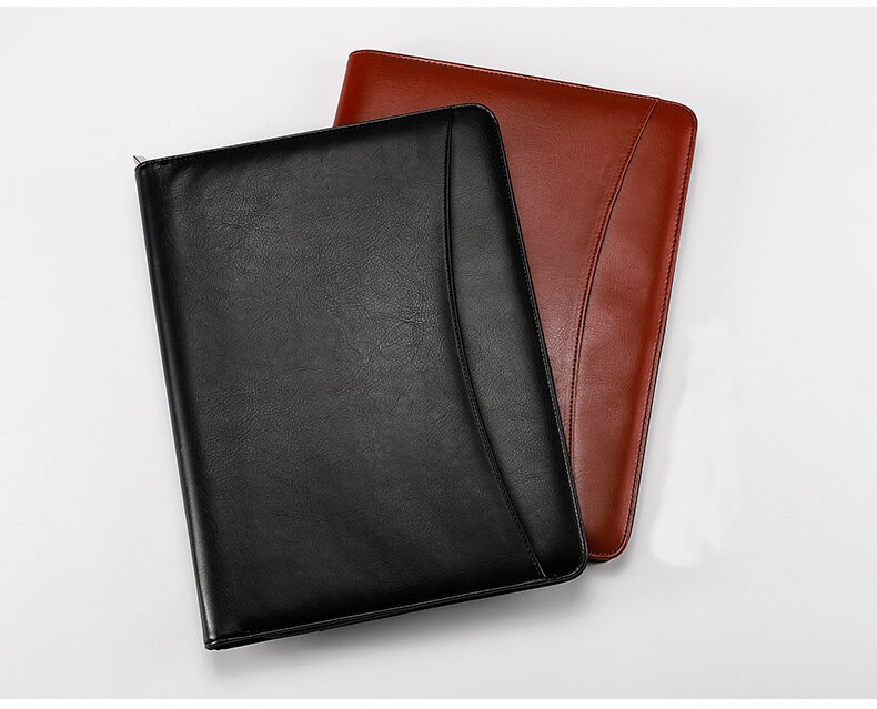 A4 File Folder Business Padfolio Presentation Folder Portfolio Document Manager bag for A4 Documents with zipper Office Supplies