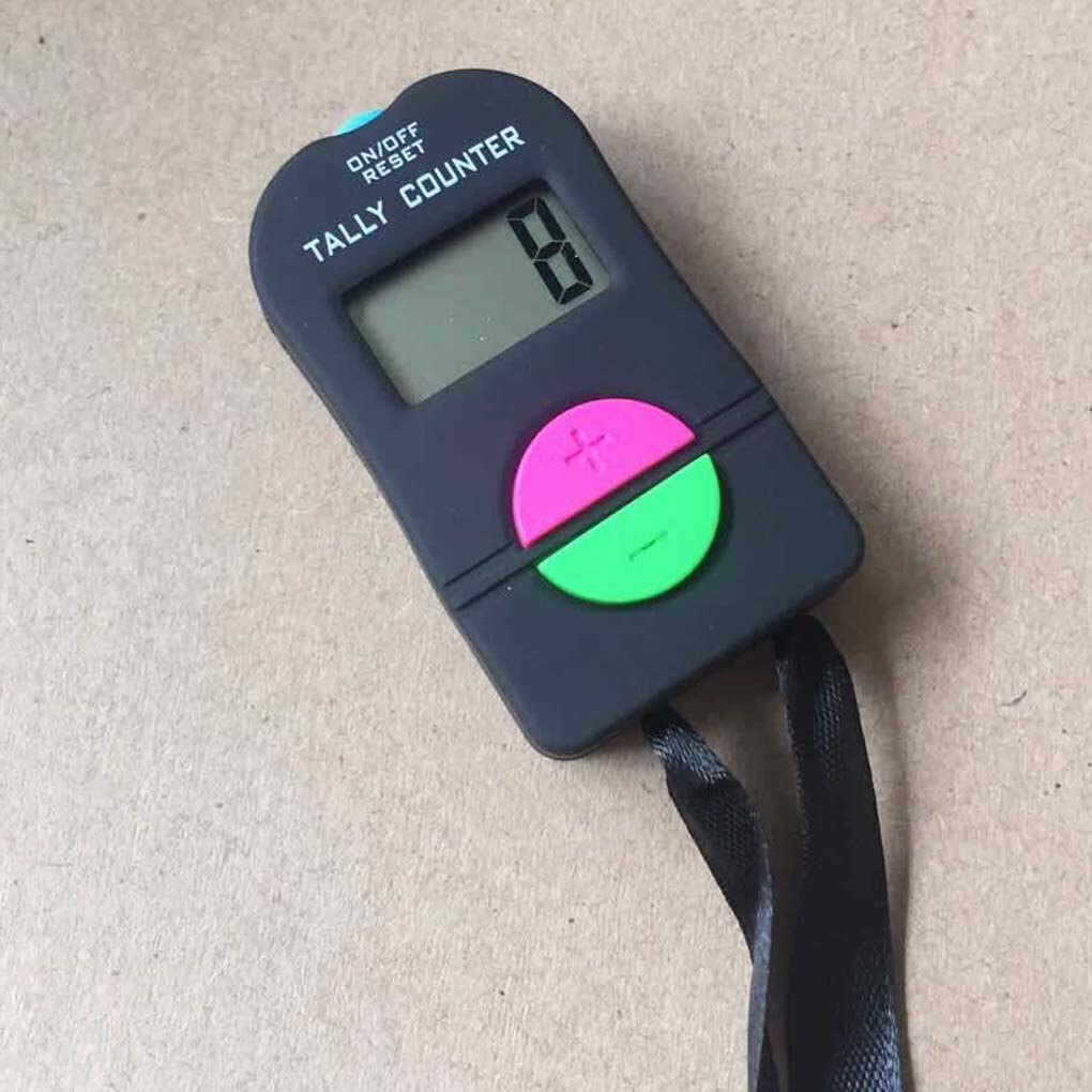 Digital Counter LCD Display Silicone Buttons Battery Powered Portable Counter with Beep Alert