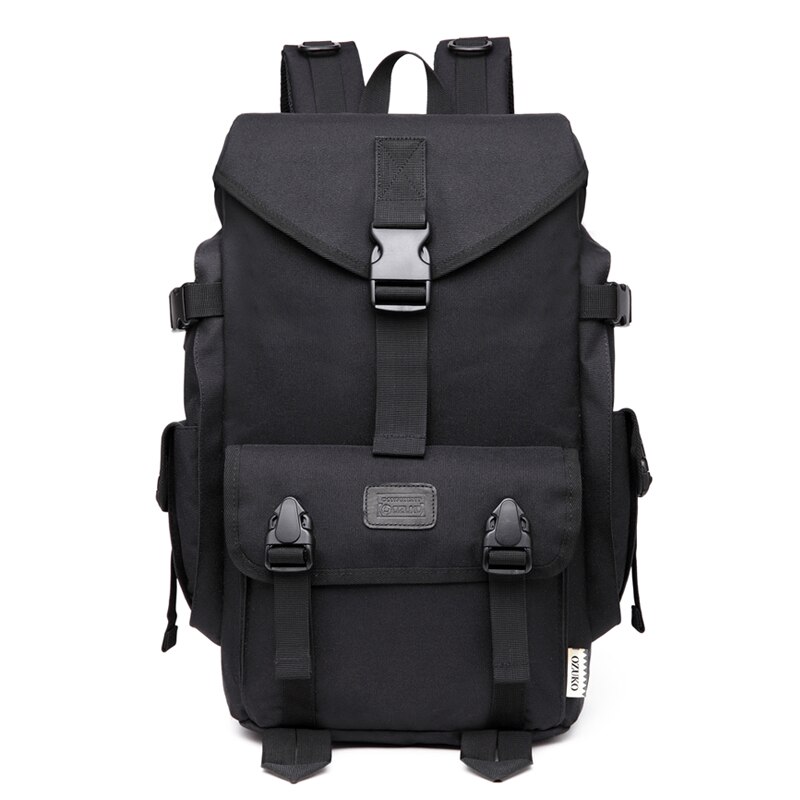 OZUKO Grote Capaciteit Reizen Rugzakken mannen 15.6 Inch Laptop Computer Rugzak Casual School Tassen Rugzak Reizen Bolsa Mochila: Black