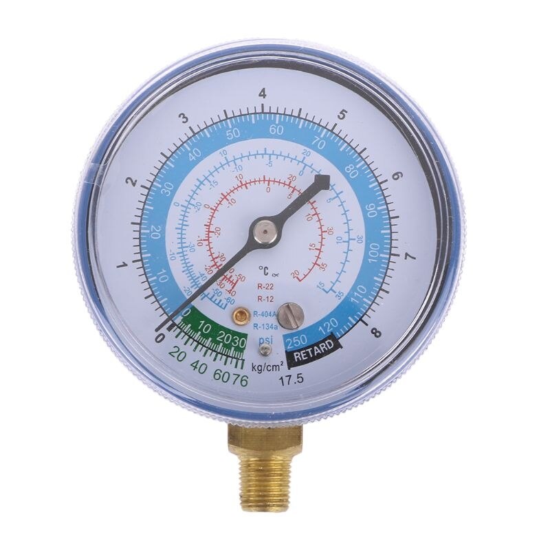 Air Conditioner R404 R134A R22 Refrigerant Low Pressure Gauge PSI KPA Blue