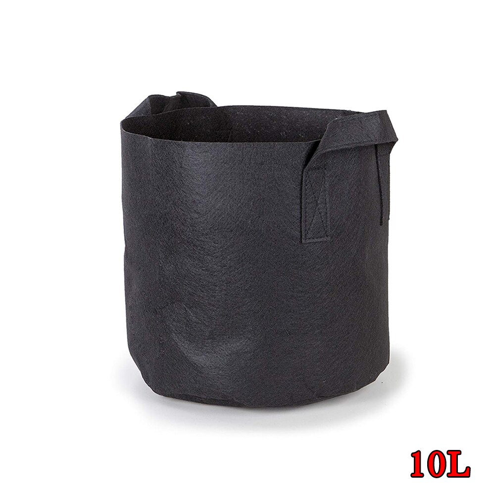 Bolsa negra para cultivo de plantas, 1/3/5/7/10 galones, aireación de flores vegetales, maceta, contenedor para plantar flores, D30: 10L