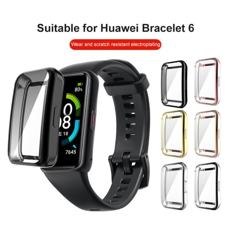 Band Voor Huawei Horloge Band 6 Voor Huawei Smart Horloge Armband 6 Band Met Tpu Zachte Beschermhoes Full Screen protector Case