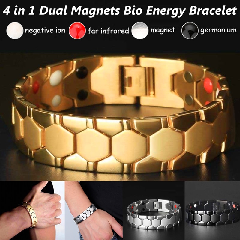 Mode Grote Magnetische Gezondheidszorg Armband Gewichtsverlies Bangle Afslanken Therapie Acupunctuurpunten Anti-Cellulite Armband Mannen Armband