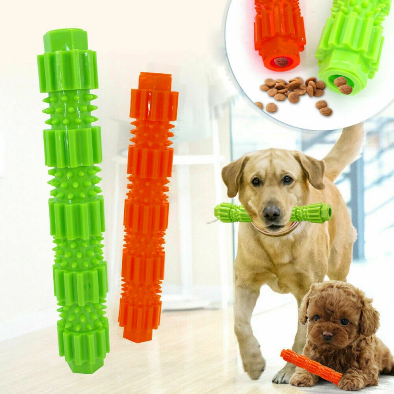 Juguetes para masticar perros de 2 tamaños duraderos palos molares de goma suave elasticidad no tóxica varilla para mascotas Cepillos para limpiar dientes palo suministros para mascotas