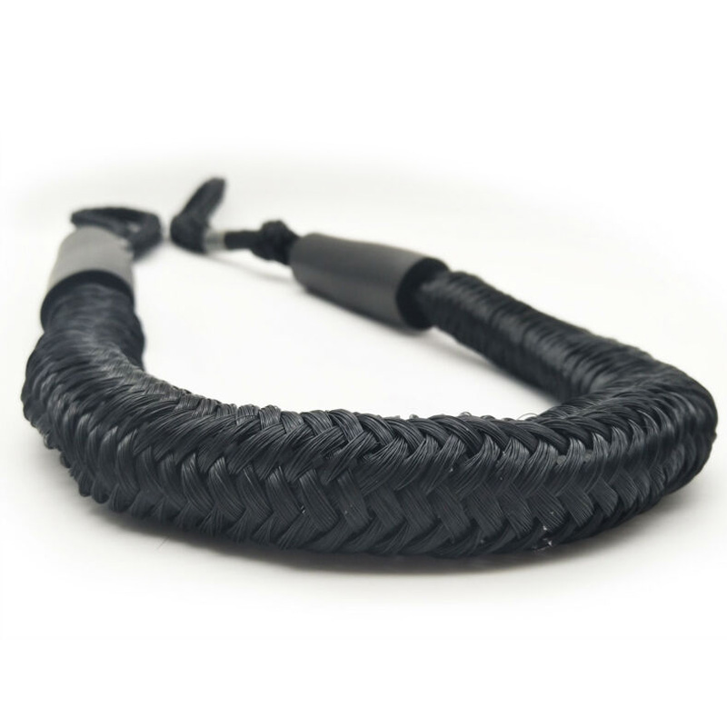 Cuerda de muelle Bungee, equipo para estirar, lazo de barco, anclaje, cordón negro trenzado