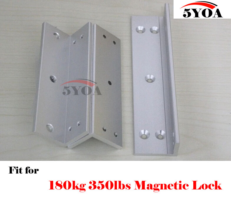Z&L Bracket magnetic Electromagnetic Lock Bracket for 180KG 350lbs Inward door with wooden metal door for Access Control System