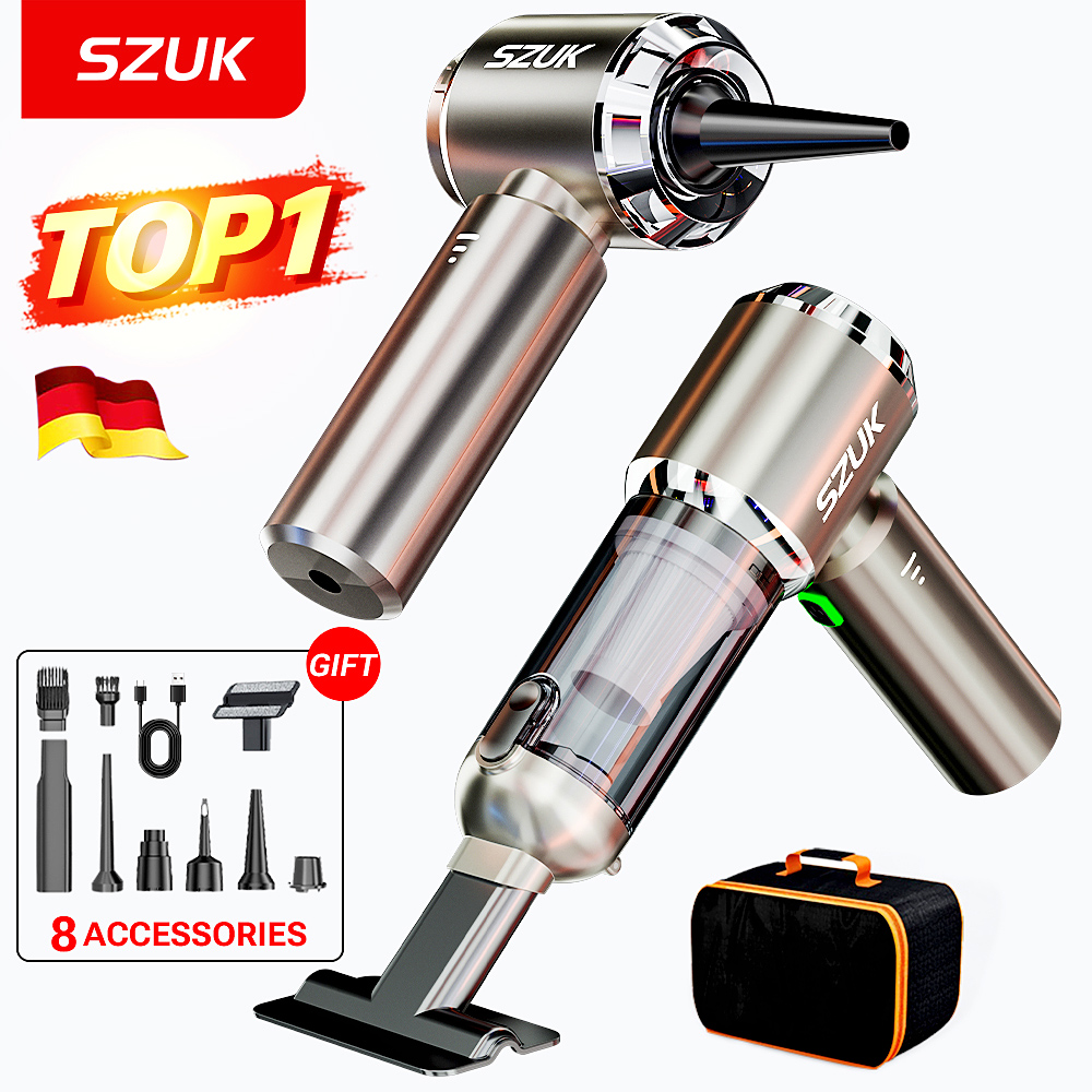 SZUK C012 985000Pa Aspirateur de Voiture Portable Sans Fil Aspiration Forte Nettoyeur de Voiture Machine de Nettoyage Mini Aspirateur aspirateur pour voiture aspirateur voiture aspirateur voiture puissant sans fil