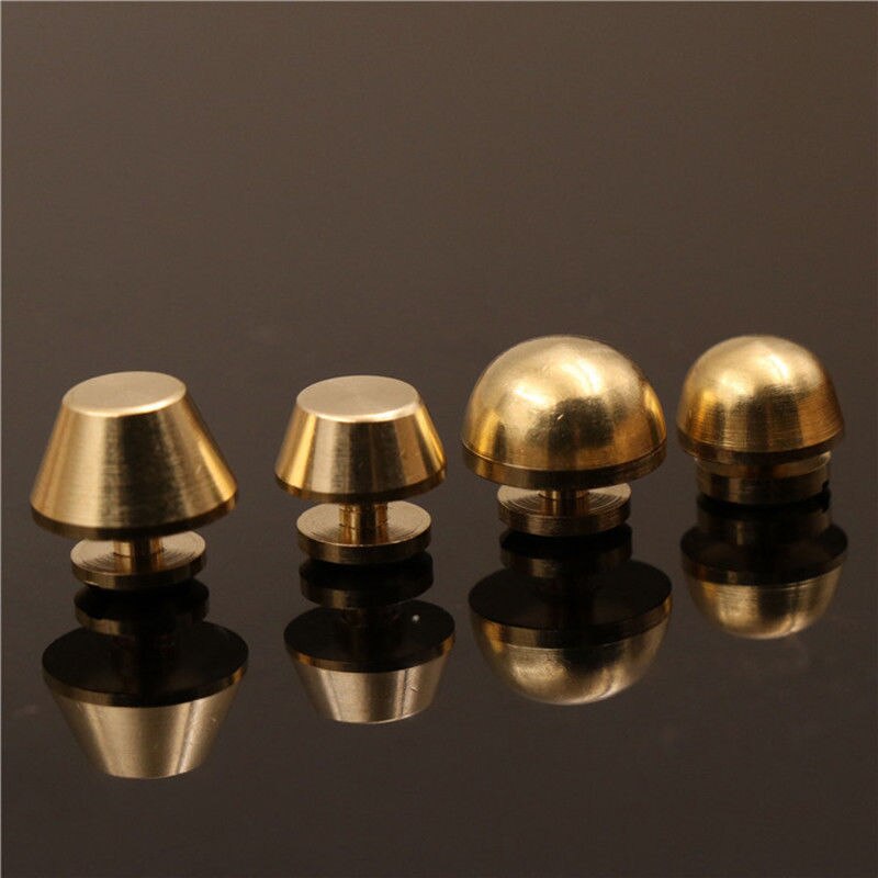 10-Pack voeten Nailhead Flat Stud klinknagel portemonnee handtas bagage 12 mm messing materiaal leer ambacht